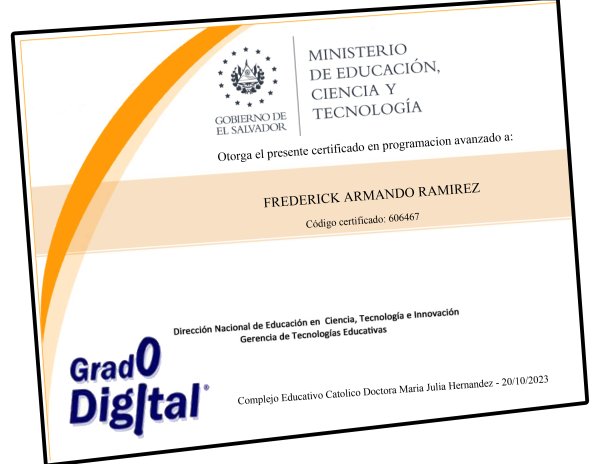 Certifícate en Grado Digital